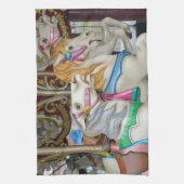 回転木馬馬 キッチンタオル (縦)