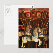 回転木馬馬 ポストカード (正面/裏面)