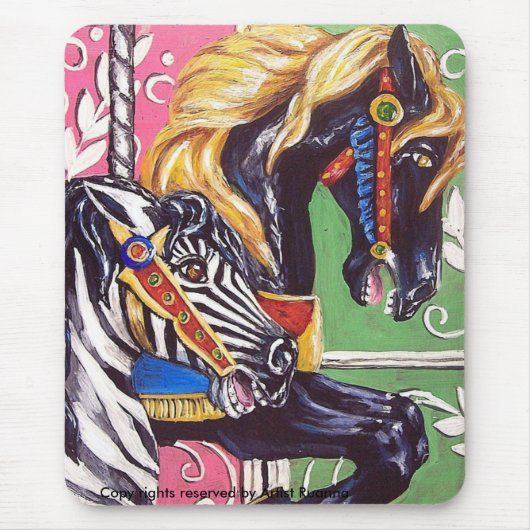 回転木馬馬 マウスパッド (正面)