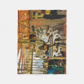 回転木馬魔法メリー--go-round フリースブランケット (正面)