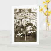 回転木馬19グリーティングカード カード (黄色い花)