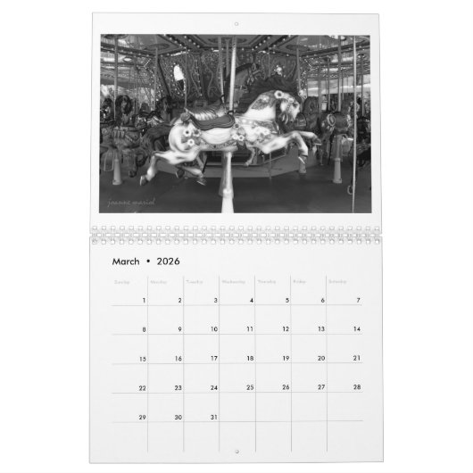 回転木馬2026カレンダー カレンダー (3月 2026)