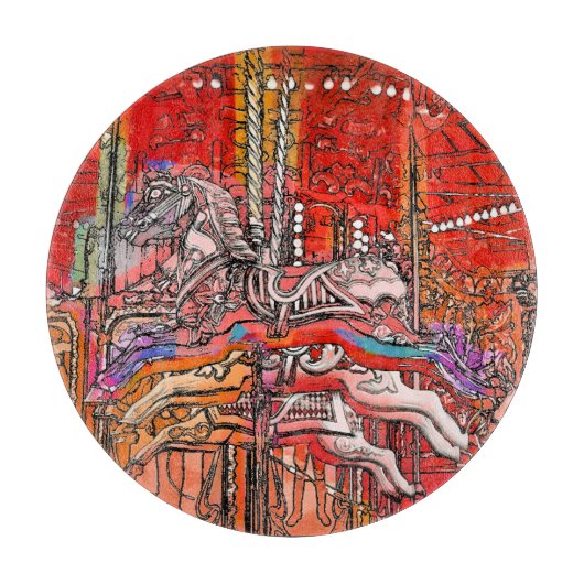 回転木馬 カッティングボード (正面)