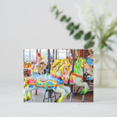 回転木馬 – コニーアイランドNYCポストカード ポストカード (スタンド正面)