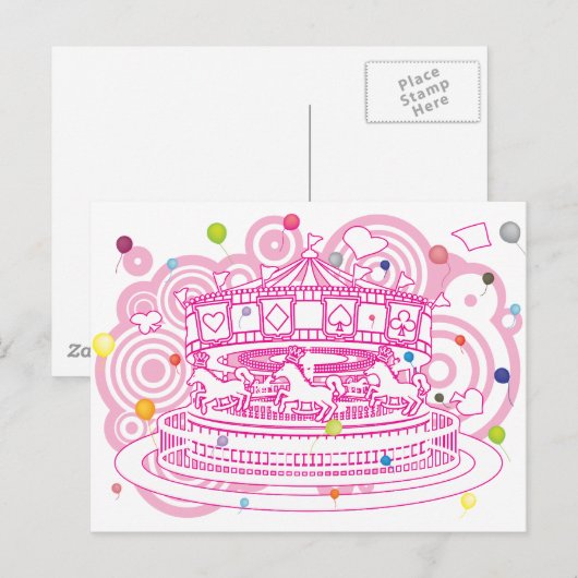 回転木馬 ポストカード (正面/裏面)