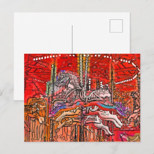 回転木馬 ポストカード (正面/裏面)