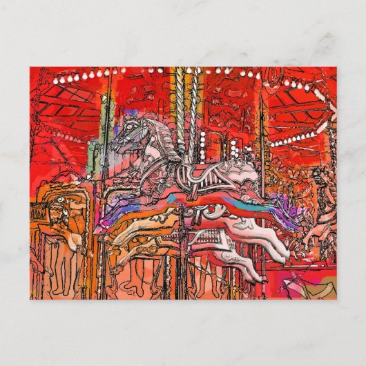 回転木馬 ポストカード (正面)