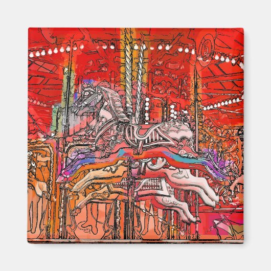 回転木馬 マグネット (正面)