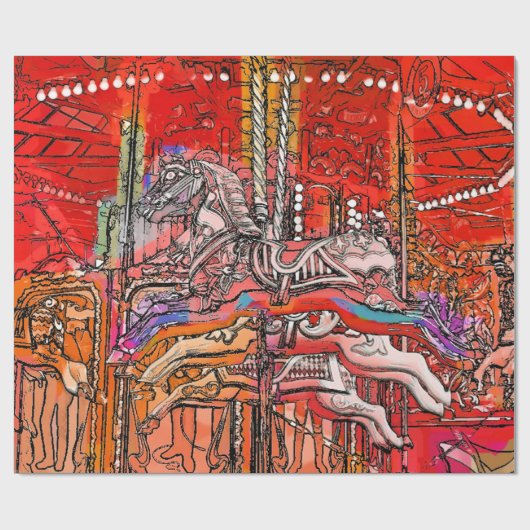 回転木馬 ラッピングペーパー (フラット)