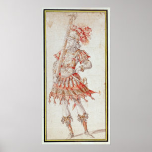 回転木馬、c.1662のための衣裳のデザイン ポスター