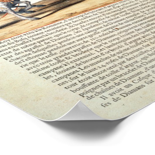 回転木馬byルイ14世チュイルリー前面 ポスター (角)