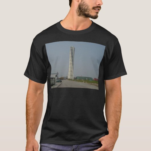 回転胴の建物- Malmöスウェーデン Tシャツ (正面)