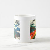 回転芸術1974年。 私の一番最初の仕事のアートワーク コーヒーマグカップ (中央)