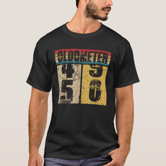 回転計49 50シャツおもしろい50位誕生日50歳 Tシャツ (正面)