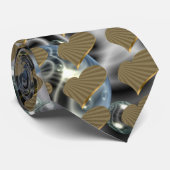 回転金ゴールドのハート ネクタイ (ロール)