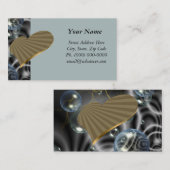 回転金ゴールドのハート 名刺 (正面/裏面)