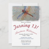 回転13人のパーティーの眩ますトンボの招待状 招待状 (正面)