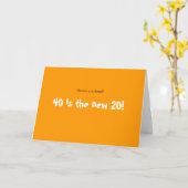 回転40お祝い カード (黄色い花)