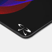 回転,青アクセント幾何マウスパッドマット デスクマット (コーナー)