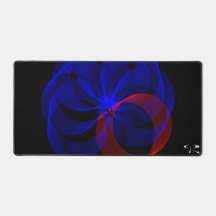 回転，青アクセント幾何マウスパッドマット