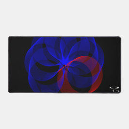 回転,青アクセント幾何マウスパッドマット デスクマット