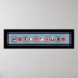 回転（黒）灰色（赤） ポスター