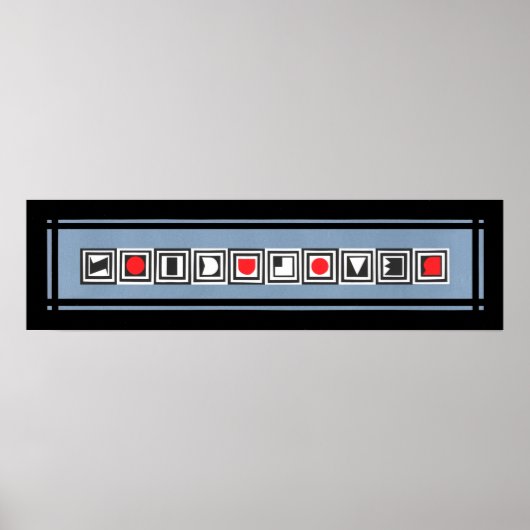 回転（黒）灰色（赤） ポスター (正面)