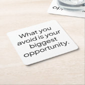 回避する紙コースター スクエアペーパーコースター (アングル)