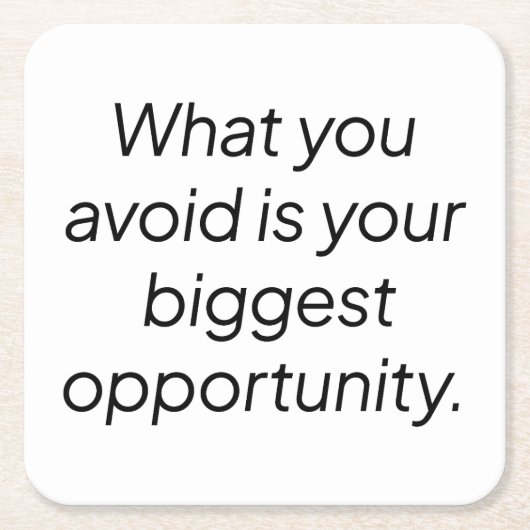 回避する紙コースター スクエアペーパーコースター (正面)