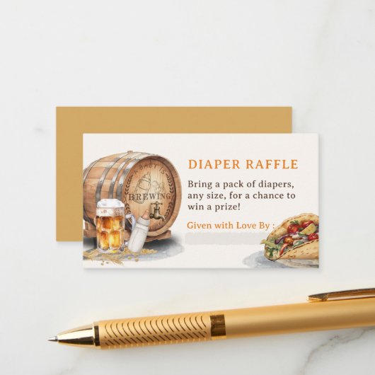 因縁タコビールおむつラッフルエンクロージャカード エンクロージャーカード (正面/裏面インサイチュ)