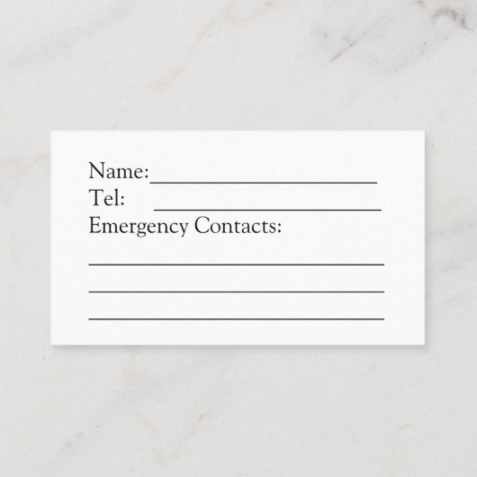 団体や組織カスタム/グループの自閉症アラートカード 名刺 (裏面)