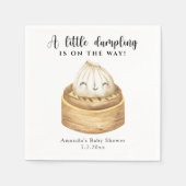 団子が赤ちゃんシャワーの途中にある スタンダードカクテルナプキン (正面)