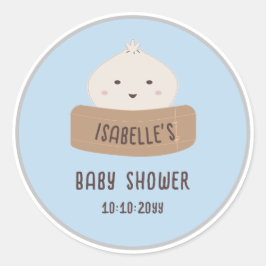 団子が赤ちゃんシャワーの途中にある ラウンドシール