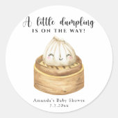 団子が赤ちゃんシャワーの途中にある ラウンドシール (正面)