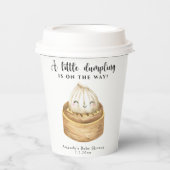 団子が赤ちゃんシャワーの途中にある 紙コップ (正面)