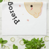 団子恋人ピエロギ恋人 キッチンタオル (折り畳み)