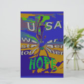 団結したアメリカ 希望 より強く 一緒に 便箋 (スタンド正面)
