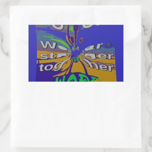 団結したアメリカ 希望 より強く 一緒に 長方形シール (バッグ)