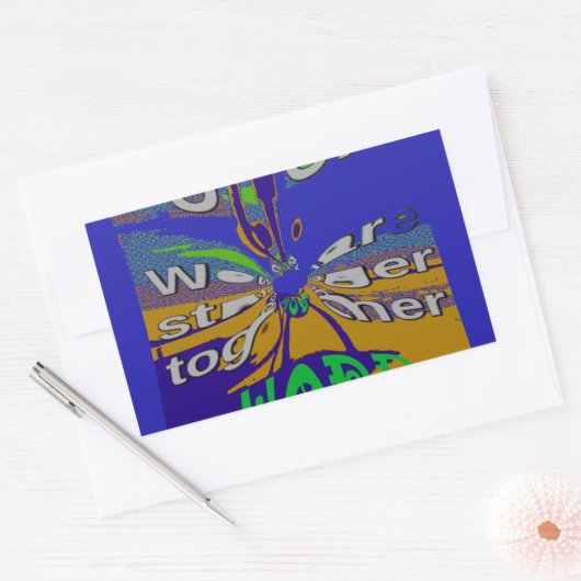 団結したアメリカ 希望 より強く 一緒に 長方形シール (封筒)