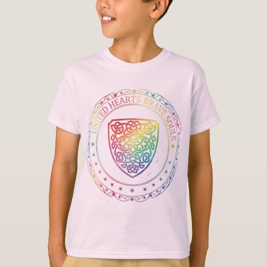 団結した心 勇敢な魂 Tシャツ (正面)
