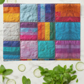 団結と多様性のコミュニティのキルト キッチンタオル (折り畳み)