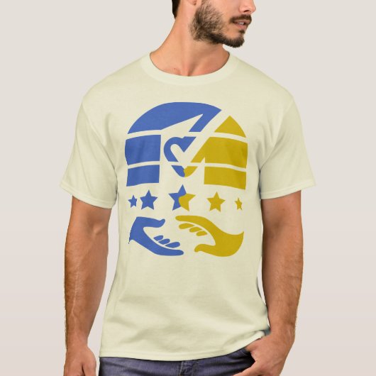 団結と輝き:コラボレーションのビジョン Tシャツ (正面)