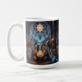 団結の上の天の光 - 霊感を与えるマグカップ コーヒーマグカップ (左)