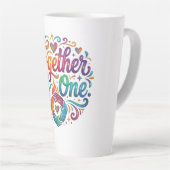 団結の力Tシャツ – Unity & Connection Graph カフェラテマグ (右アングル)