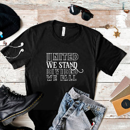 団結の白いモチベーションフレーズTシャツ Tシャツ