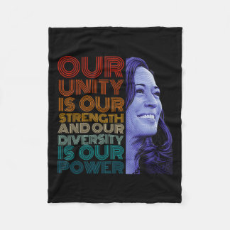 団結は我々の強さ多様性は我々の力カマル フリースブランケット