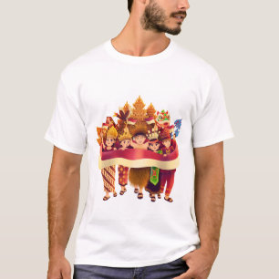 団結を祝う多様なインドネシア人 Tシャツ