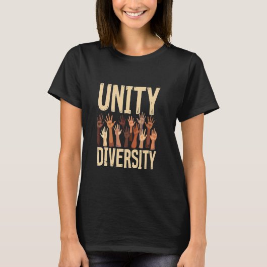 団結 多様性 団結 Tシャツ (正面)