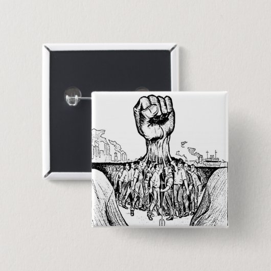 団結 缶バッジ (正面&裏面)