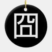 囧ジオンオ中国のルツアジアミームハンジー絵文字 セラミックオーナメント (裏面)